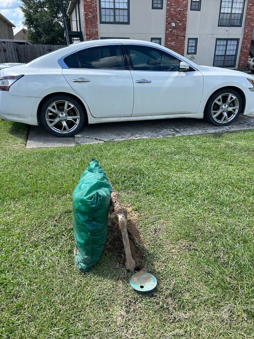 Backflow Hit By Car Causes Underground Leak