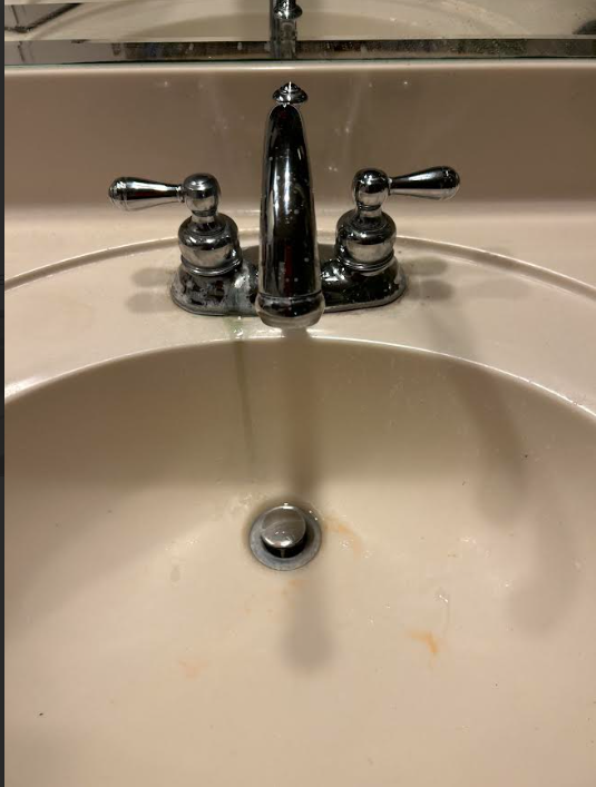 Before, During, and after; Lav. Faucet Repair