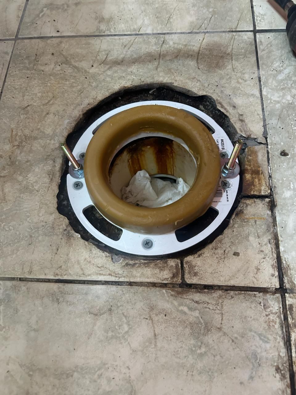 Toilet rocking, flange replaced in Cecilia, La