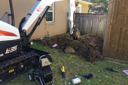 Sewer Drain Pipe Excavation